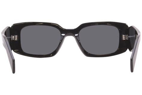 prada spr 17w 49 20 1ab-5s0 145 3n|Prada SPR17W Rectangle Sunglasses .